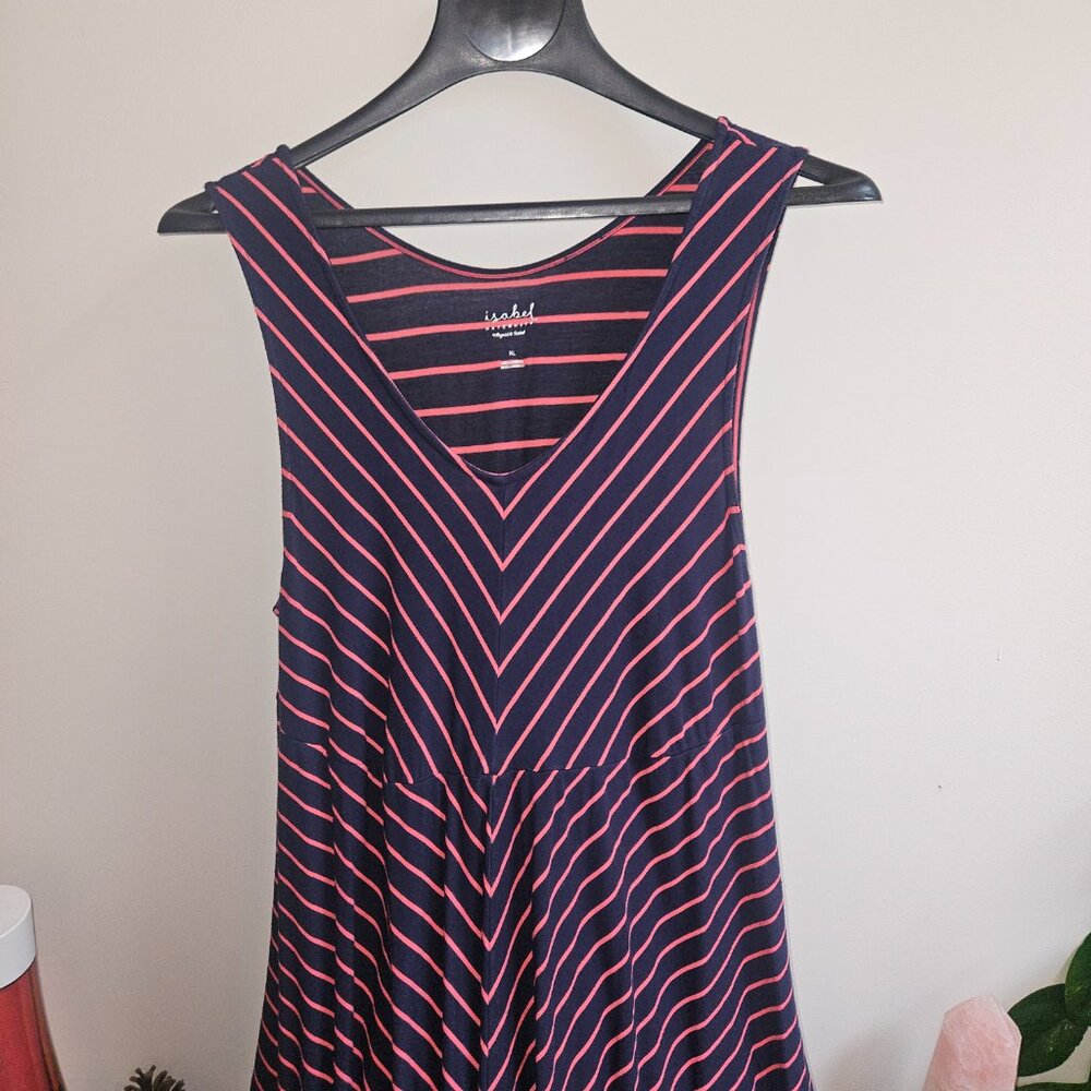 Isabel Maternity Striped Dress L-XL - Picture 2 of 4